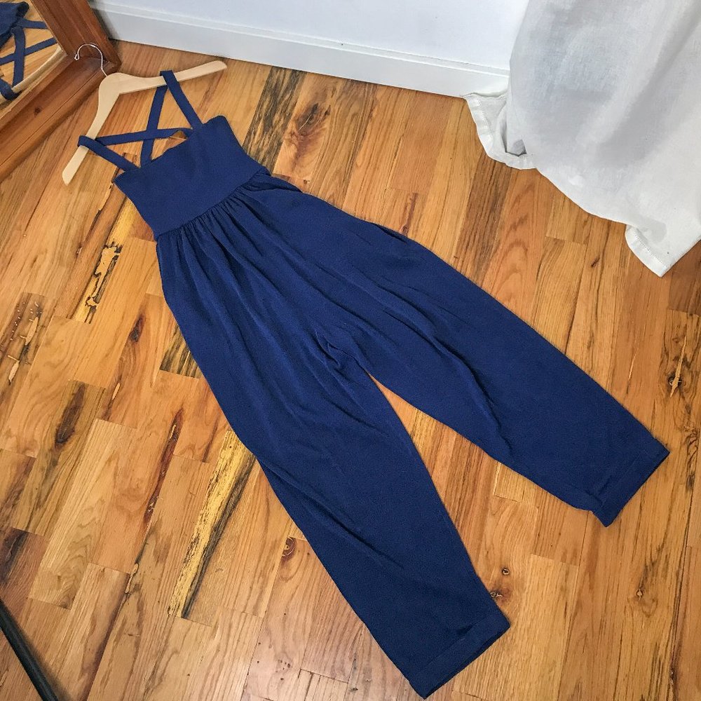 Club Monaco Frooti Sweater Jumpsuit Navy Blue